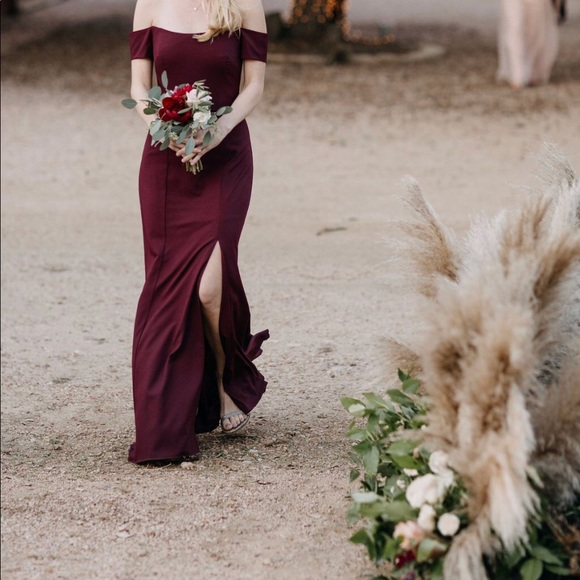 Amsale Eden Maroon Dress - worn once! - Picture 3 of 4